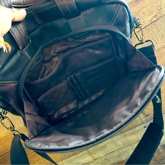 Vintage Samsonite Genuine Leather Portfolio/Briefcase/Laptop Messenger Bag - Picture 10 of 15